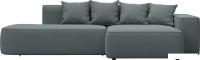 Угловой диван Лига диванов Лига-065 правый 129799 (рогожка амур 07 серый)