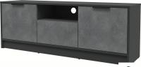 Тумба Интерлиния ТВ Концепт КТ-ТВ3-50 (бетон портленд/антрацит)