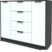 Тумба Интерлиния Концепт КТ-Т120 (белый платинум/антрацит)