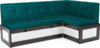 Угловой диван Мебель-АРС Нотис 191х82х116 см M11-27-2 (бархат сине-зеленый Star Velvet 43 Black Gree