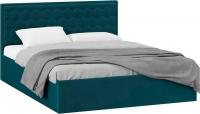 Кровать Трия Порто универсальная 1600 (велюр Confetti Izumrud)