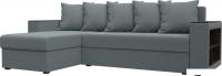 Угловой диван Лига диванов Дубай Лайт левый 121640L (рогожка амур серый)