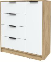 Тумба Интерлиния Концепт КТ-Т90 (белый платинум/дуб золотой)