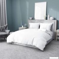 Постельное белье Samsara Страйп-сатин Евро 50х70 (белый)