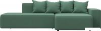 Угловой диван Лига диванов Лига-079 правый 129815 (рогожка амур 11 зеленый)