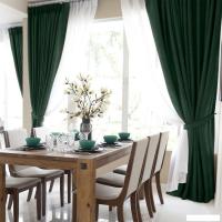 Комплект штор Волшебная ночь Рогожка с подхватами 165x270/791108 (2 шт, изумруд)