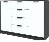 Тумба Интерлиния Концепт КТ-Т140 (белый платинум/антрацит)