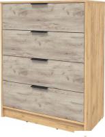 Комод Интерлиния Концепт КТ-К80 (дуб серый/дуб золотой)