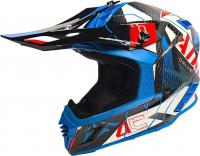 Мотошлем AIM RH855 Carbon Razor RH855R-DBR-L (L, синий/красный)