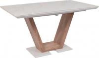 Кухонный стол Аврора Торонто 140-171.5x80 (камень белый Greys white/Ель умбра)