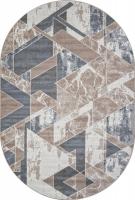 Ковер для жилой комнаты Merinos Sierra F354-OVAL-BEIGE-BLUE (2.5х3.5)