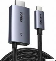 Кабель Ugreen CM675 HDMI - USB Type-C 55330 (2 м, черный)