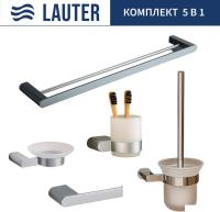 Набор аксессуаров для ванной Lauter 21SH1061 + 21SH1051 + 21SH1101 + 21SH7021 + 21SH1111 (Chrome, 5
