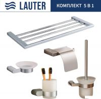 Набор аксессуаров для ванной Lauter 21SH1061 + 21SH1051 + 21SH110А1 + 21SH1151 + 21SH1111 (Chrome, 5