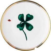 Тарелка десертная Bitossi La Tavola Scomposta FTB00263 (большой клевер/божья коровка)