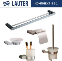 Набор аксессуаров для ванной Lauter 21SH1061 + 21SH1051 + 21SH110А1 + 21SH7021 + 21SH1111 (Chrome, 5