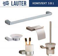 Набор аксессуаров для ванной Lauter 21SH1061 + 21SH1051 + 21SH110А1 + 21SH70101 + 21SH1111 (Chrome,