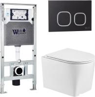 Унитаз подвесной WeltWasser Amberg 506 ST + Nesenbach 004 GL-WT + Amberg RD-BL