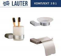 Набор аксессуаров для ванной Lauter 21SH1061 + 21SH1051 + 21SH110А1 (Chrome, 3 предмета)