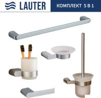 Набор аксессуаров для ванной Lauter 21SH1061 + 21SH1051 + 21SH1101 + 21SH70101 + 21SH1111 (Chrome, 5