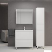 Symbolite Тумба под умывальник Манхэттен 80 Plus 2 ящика (белый матовый)