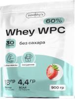 Протеин сывороточный (концентрат) Healthys Whey Wpc (900г, клубника)