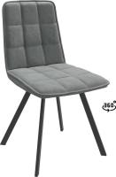 Стул Мамадома Rom D-R 360 (k10 Антрацит замша Lux/черный)