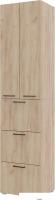 Шкаф распашной Горизонт Бонн 500 3 ящика (дуб золотой крафт)