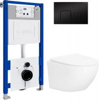 Унитаз подвесной Lauter Sulzdorf + 21901001 (белый с микролифтом и кнопкой смыва 219704F черный)