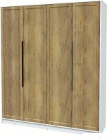 Шкаф распашной Интерлиния Концепт Тренд КТ-Ш4 (белый платинум/дуб вотан)