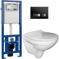 Унитаз подвесной Керамин Санти R Slim + S-IN-MZ-LINK_PRO + P-BU-MOV/Blg/Gl