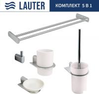 Набор аксессуаров для ванной Lauter 21SH2061 + 21SH2051 + 21SH2091 + 21SH42021 + 21SH2111 (Chrome, 5