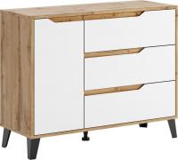 Тумба ЭлиГард Eyva 1D3S (дуб вотан/белый)