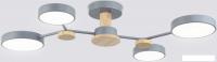 Припотолочная люстра Ambrella light FL4859/4 GR/WD (серый/дерево)