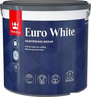 Краска Tikkurila Euro White для потолка 2.7 л (белый глубокоматовый)