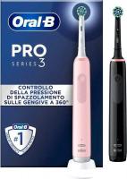 Комплект зубных щеток Oral-B Pro 3 3900N (черный/розовый)