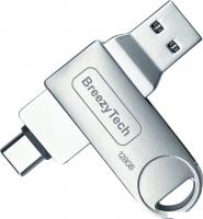 USB Flash BreezyTech OTG120 128GB (металлик)