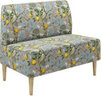 Диван MONOFIX Одос Принт 2-хместный (лимон светло-серый/микровелюр)