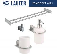 Набор аксессуаров для ванной Lauter 21SH2061 + 21SH42091 + 21SH2091 + 21SH42021 (Chrome, 4 предмета)