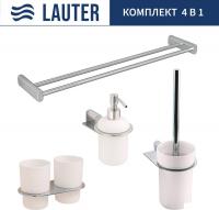 Набор аксессуаров для ванной Lauter 21SH2081 + 21SH42091 + 21SH42021 + 21SH2111 (Chrome, 4 предмета)