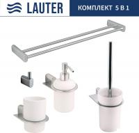 Набор аксессуаров для ванной Lauter 21SH2061 + 21SH42091 + 21SH2091 + 21SH42021 + 21SH2111 (Chrome,