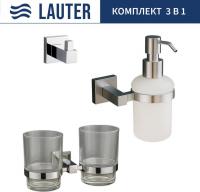 Набор аксессуаров для ванной Lauter 21SH6081 + 21SH6171 + 21SH6091 (Chrome, 3 предмета)