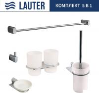 Набор аксессуаров для ванной Lauter 21SH2081 + 21SH2051 + 21SH2091 + 21SH42011 + 21SH2111 (Chrome, 5