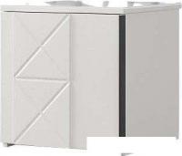 Тумба КМК Мебель 1Д Агата КМК 1001.2 (белый текстурный/дуб полярный)