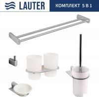 Набор аксессуаров для ванной Lauter 21SH2081 + 21SH2051 + 21SH2091 + 21SH42021 + 21SH2111 (Chrome, 5
