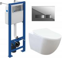 Унитаз подвесной Creavit Free FE322-11CB00E-0000 (KC0903.02.0000E + S-IN-MZ-VECTOR + P-BU-ACT/Blg/Gl