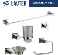 Набор аксессуаров для ванной Lauter 21SH6061 + 21SH6051 + 21SH6091 + 21SH6071 + 21SH6011 (Chrome, 5