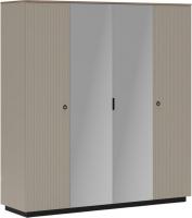 Шкаф распашной Black Red White Domenica SZF2D2L (глиняный серый/дуб сильвержек ореховый)