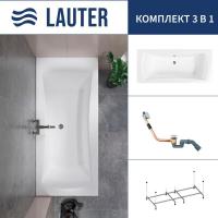 Ванна Lauter Belgravia 180x80 21110180 (с каркасом и сифоном 21Y11010 хром)