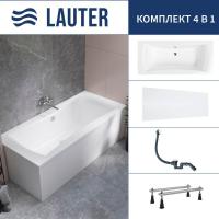 Ванна Lauter Belgravia 170x75 21110170 (с ножками, лицевым экраном и сифоном 21Y31002 белый)
